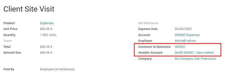 Ensure the customer to be invoiced is called out on the expense.