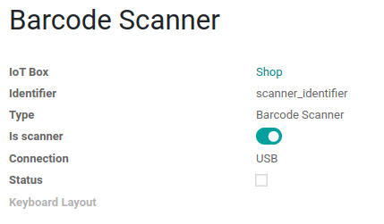 De formulierweergave van de barcodescanner wijzigen.