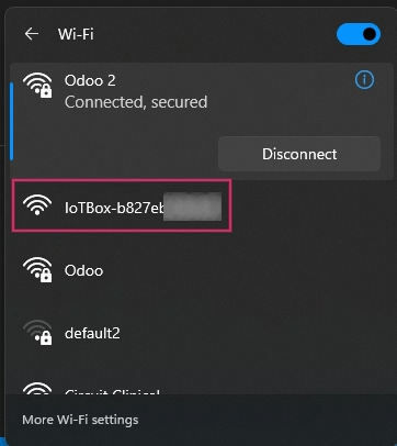 Beschikbare WiFi-netwerken op de computer.