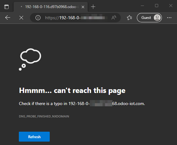 DNS-probleem in Edge-browser op Windows 10.