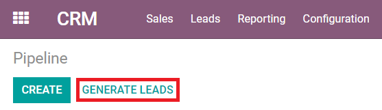 De knop Leads genereren om de functie voor het verzamelen van leads te gebruiken.