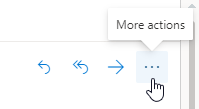 Meer acties knop in Outlook