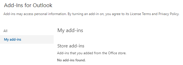 Mijn invoegtoepassingen in Outlook