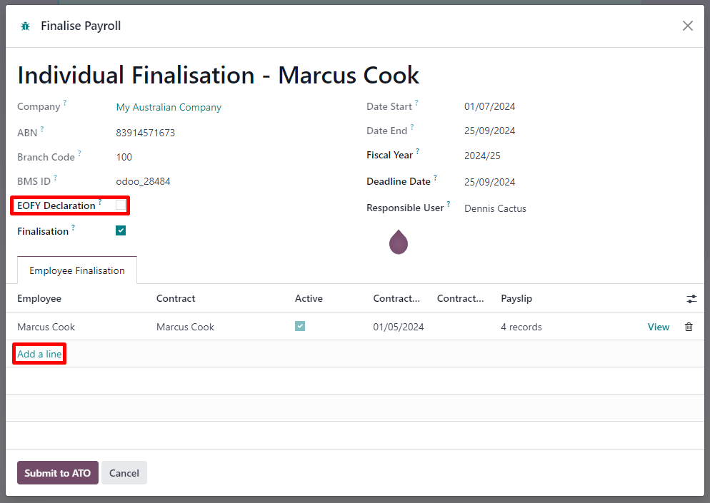 Individual EOFY finalisation.