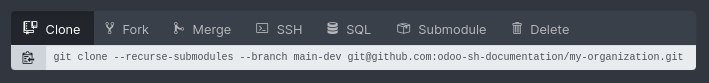 The branches shell commands shortcuts