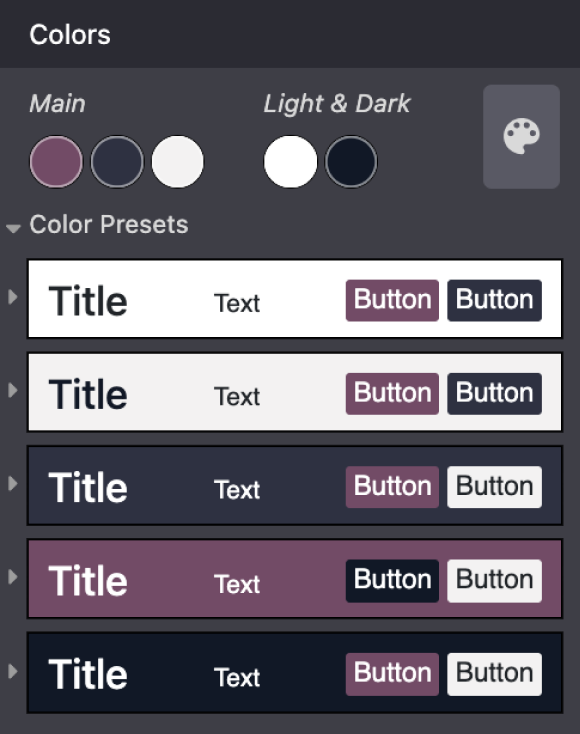 Theme colors